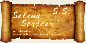 Selena Štajcer vizit kartica